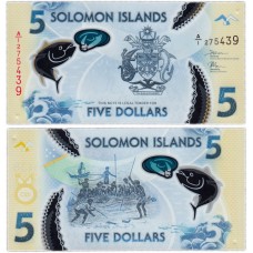 Полимерная банкнота 5 долларов 2019 года. Соломоновы острова. (Pick **). Из банковской пачки (UNC)