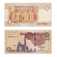 Банкнота 1 фунт 2017 год. Египет. Pick 70b. Из банковской пачки (UNC)
