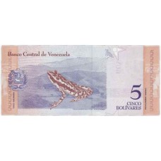 5 боливар 2018 года. Венесуэла. Из банковской пачки (UNC)