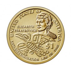 Элизабет Ператрович. Сакагавея (Коренные американцы). Монета 1 Доллар 2020 года. (Двор P) UNC
