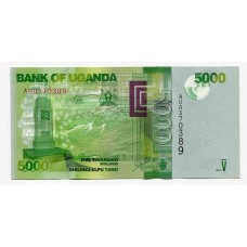 Банкнота 5000 шиллингов 2013 года. Уганда. UNC
