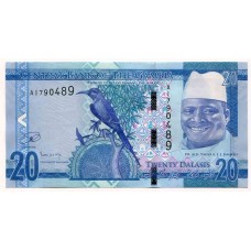 Банкнота 20 даласи 2015 года. Гамбия. UNC
