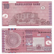 Банкнота 10 така 2010 год. Бангладеш UNC
