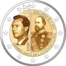 200 лет со дня рождения Великого герцога Виллема III. 2 евро 2017 года.  Люксембург. (UNC)